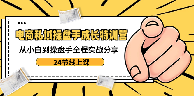 电商私域-操盘手成长特训营：从小白到操盘手全程实战分享-24节线上课_米豆学社-小新