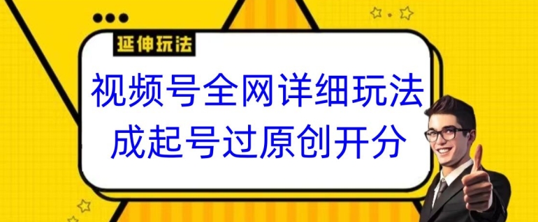 视频号全网最详细玩法，起号过原创开分成，单号日入300+_米豆学社-小新