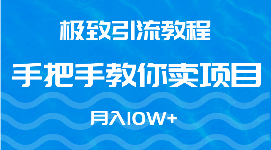 极致引流教程，手把手教你卖项目，月入10W+_米豆学社-小新