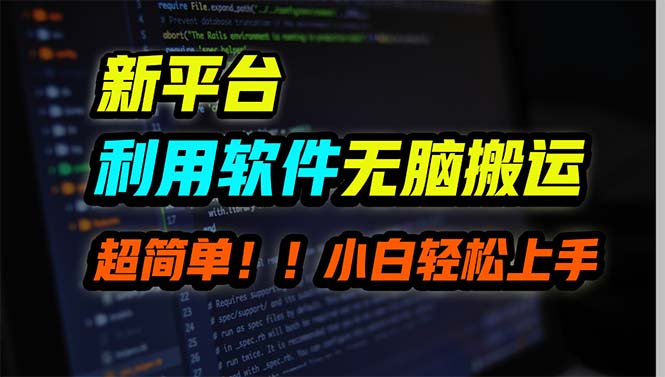 新平台用软件无脑搬运，月赚10000+，小白也能轻松上手_米豆学社-小新