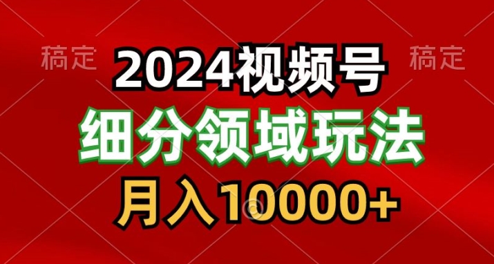 2024视频号分成计划细分领域爆款搬运玩法，每天5分钟，月入1W+_米豆学社-小新