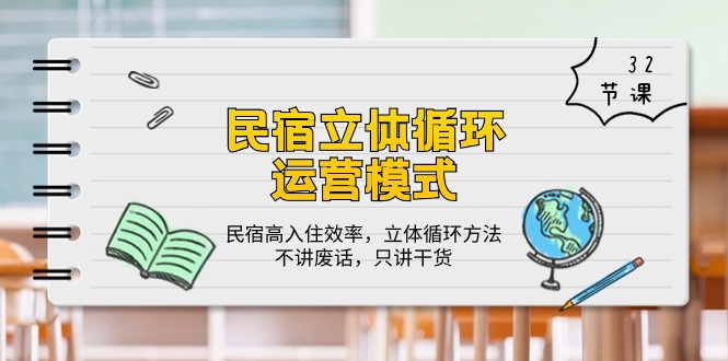 民宿立体循环运营模式：民宿高入住效率，立体循环方法，只讲干货（32节）_米豆学社-小新