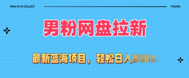 全网最新男粉项目，网盘拉新玩法，小白也可上手操作_米豆学社-小新