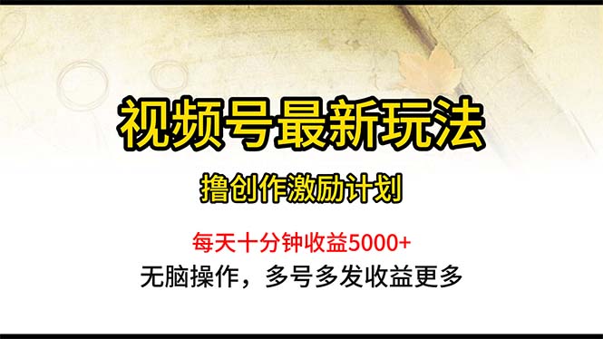 视频号最新玩法，每日一小时月入5000+_米豆学社-小新